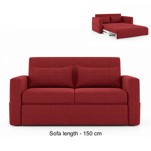 Palemor Sofa Cum Bed Design Camden Compact 2 Seater Sofa cum Bed False In Salsa Red Colour