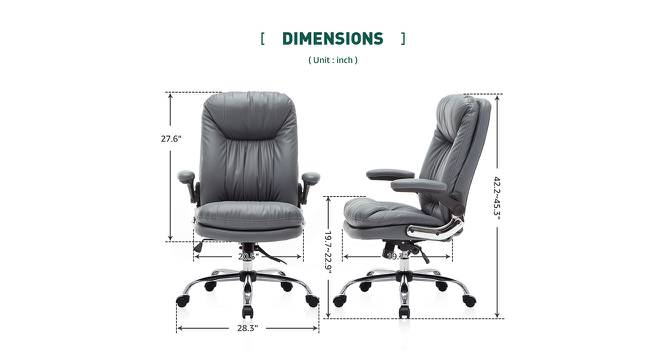 Ronaldo Office Chair (Grey) by Urban Ladder - Design 1 Dimension - 409711