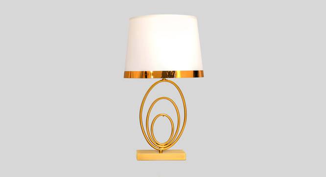 Buddy Table Lamp (Brass, White Shade Colour, Cotton Shade Material) by Urban Ladder - Cross View Design 1 - 409959