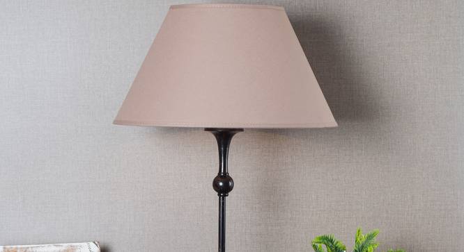 Avrie Table Lamp (Cotton Shade Material, Red & Black, Maroon Shade Colour) by Urban Ladder - Cross View Design 1 - 409960
