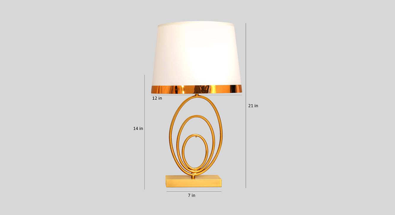Buddy   white table lamp brass 6