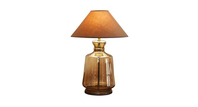 Charmane Table Lamp (Cotton Shade Material, Beige Shade Colour, Smoke Luster - Burnt) by Urban Ladder - Design 1 Side View - 410079