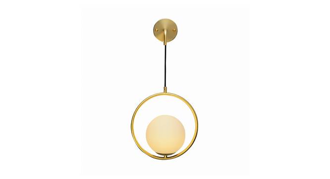 Elora Wall Lamp (Brass & White) by Urban Ladder - Design 1 Side View - 410088
