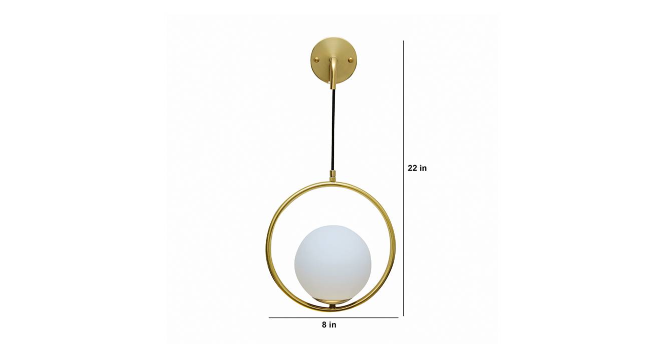 Elora wall lamp brass and white 6