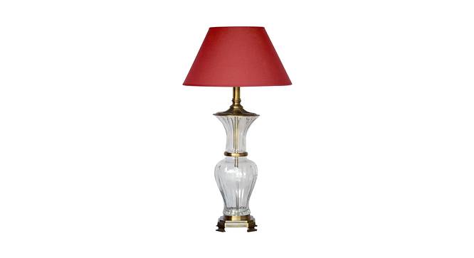 Howland Table Lamp (Antique Brass, Cotton Shade Material, Maroon Shade Colour) by Urban Ladder - Cross View Design 1 - 410149