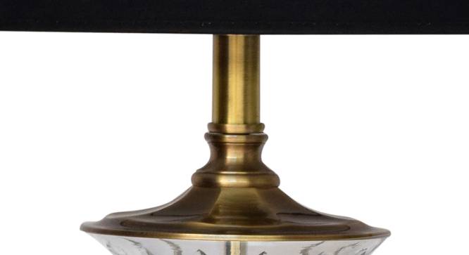 Gerall Table Lamp (Antique Brass, Black Shade Colour, Cotton Shade Material) by Urban Ladder - Design 1 Side View - 410168