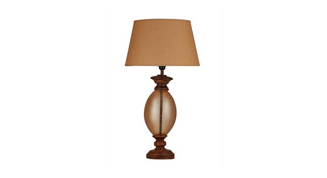 Kaneesha Table Lamp (Cotton Shade Material, Beige Shade Colour, Brown & Amber) by Urban Ladder - Cross View Design 1 - 410245