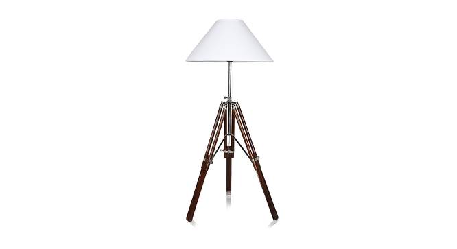 Kelten Table Lamp (Brown, White Shade Colour, Cotton Shade Material) by Urban Ladder - Design 1 Side View - 410265