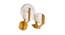 Johanna Wall Lamp (Brass & Amber) by Urban Ladder - Front View Design 1 - 410288