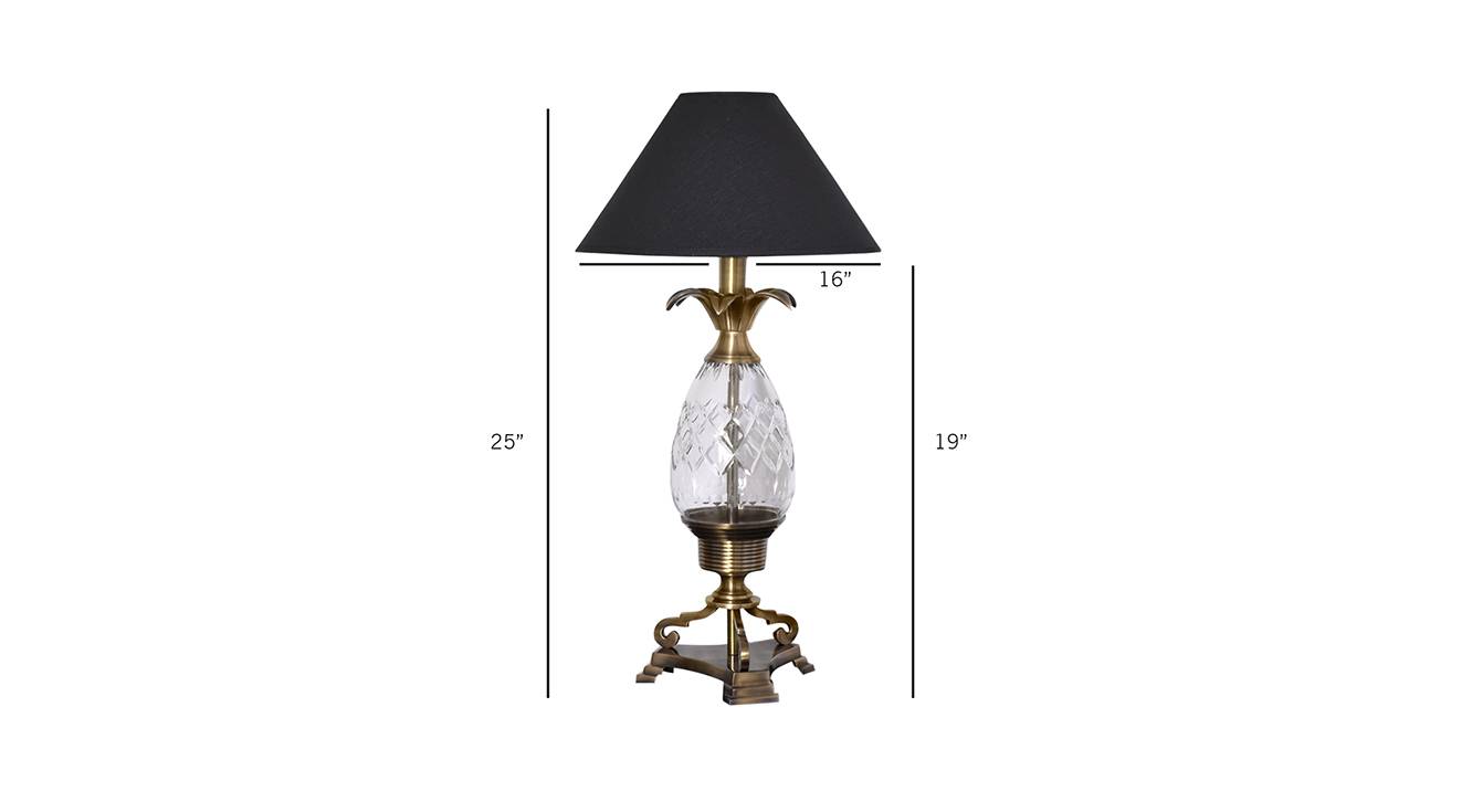 Kimm   black table lamp antique brass 6
