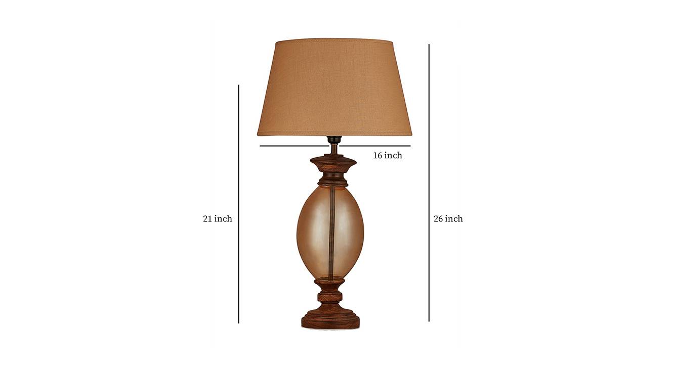 Kaneesha   beige table lamp brown and amber 6
