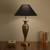Raymond   black table lamp antique brass lp