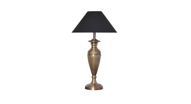 Raymond Table Lamp (Antique Brass, Black Shade Colour, Cotton Shade Material) by Urban Ladder - Cross View Design 1 - 410341