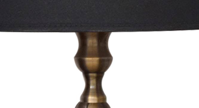 Patricia Table Lamp (Antique Brass, Black Shade Colour, Cotton Shade Material) by Urban Ladder - Design 1 Side View - 410359