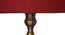 Paul Table Lamp (Antique Brass, Cotton Shade Material, Maroon Shade Colour) by Urban Ladder - Design 1 Side View - 410360