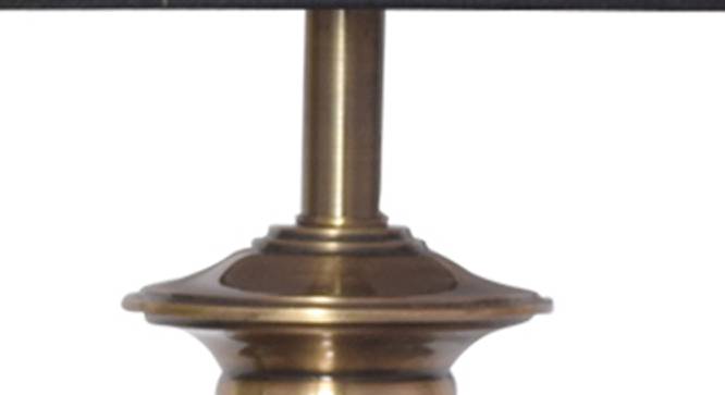 Raymond Table Lamp (Antique Brass, Black Shade Colour, Cotton Shade Material) by Urban Ladder - Design 1 Side View - 410362