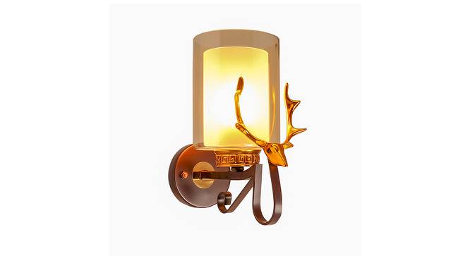 Melina Wall Lamp (Brown & Gold) by Urban Ladder - Design 1 Side View - 410376