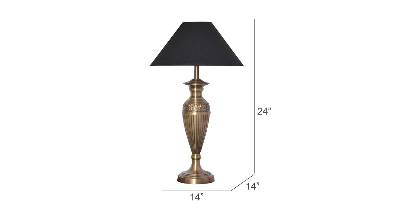 Raymond   black table lamp antique brass 6
