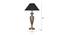 Raymond Table Lamp (Antique Brass, Black Shade Colour, Cotton Shade Material) by Urban Ladder - Design 1 Dimension - 410393