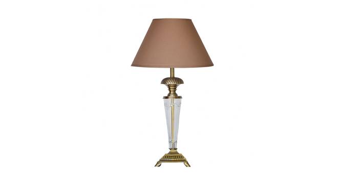 Robert Table Lamp (Antique Brass, Cotton Shade Material, Beige Shade Colour) by Urban Ladder - Cross View Design 1 - 410440