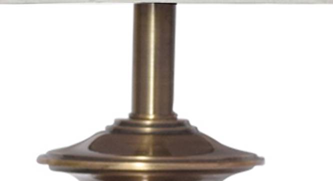 Roald Table Lamp (Antique Brass, White Shade Colour, Cotton Shade Material) by Urban Ladder - Design 1 Side View - 410460
