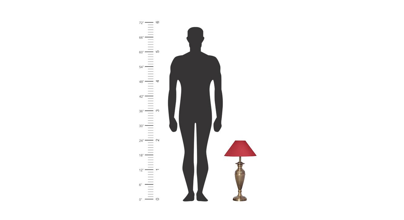 Richard   maroon table lamp antique brass 7