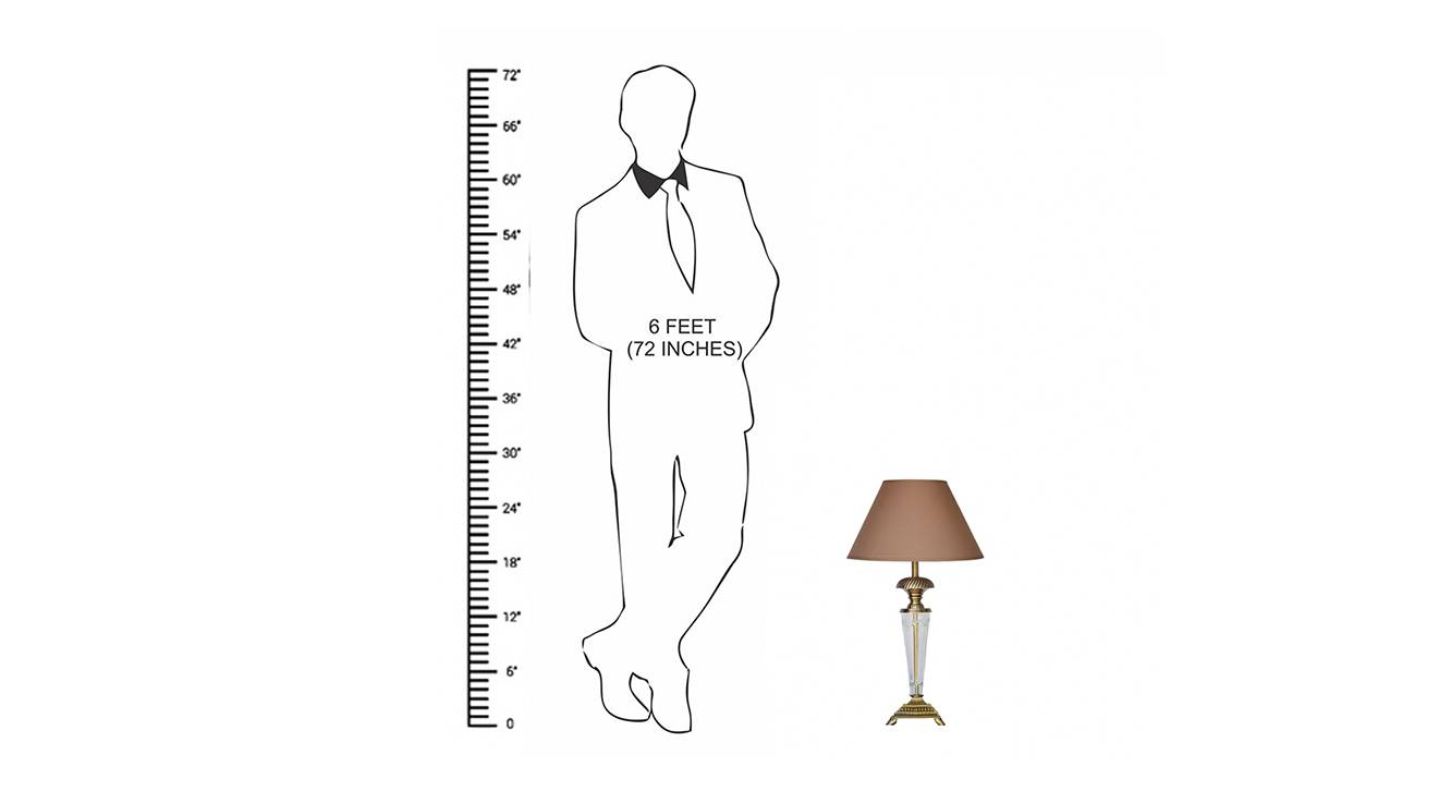 Robert   beige table lamp antique brass 7