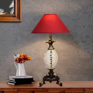 Vladimir   maroon table lamp antique brass lp