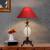 Vladimir   maroon table lamp antique brass lp