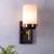 Stirling wall lamp frosted white and brass lp