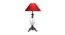 Vladimir Table Lamp (Antique Brass, Cotton Shade Material, Maroon Shade Colour) by Urban Ladder - Cross View Design 1 - 410540
