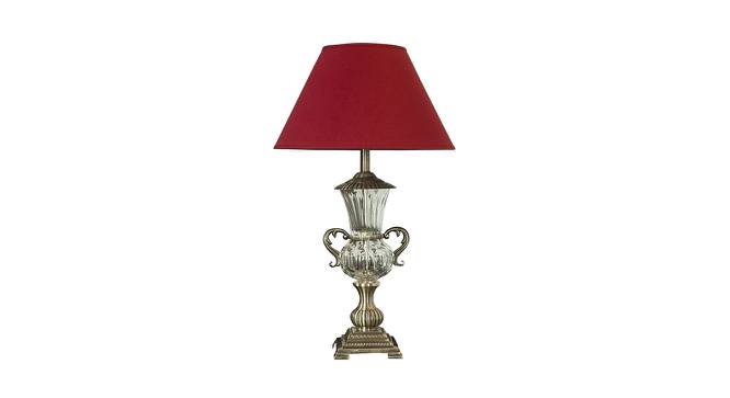 William Table Lamp (Antique Brass, Cotton Shade Material, Maroon Shade Colour) by Urban Ladder - Cross View Design 1 - 410545