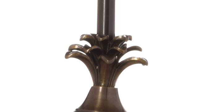 Vladimir Table Lamp (Antique Brass, Cotton Shade Material, Maroon Shade Colour) by Urban Ladder - Design 1 Side View - 410561