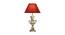 William Table Lamp (Antique Brass, Cotton Shade Material, Maroon Shade Colour) by Urban Ladder - Design 1 Side View - 410566
