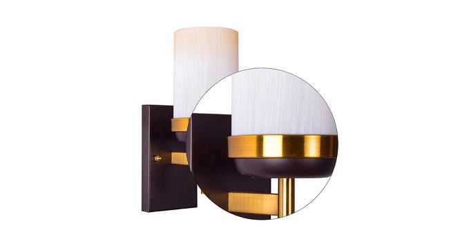 Stirling Wall Lamp (Frosted White & Brass) by Urban Ladder - Design 1 Side View - 410577