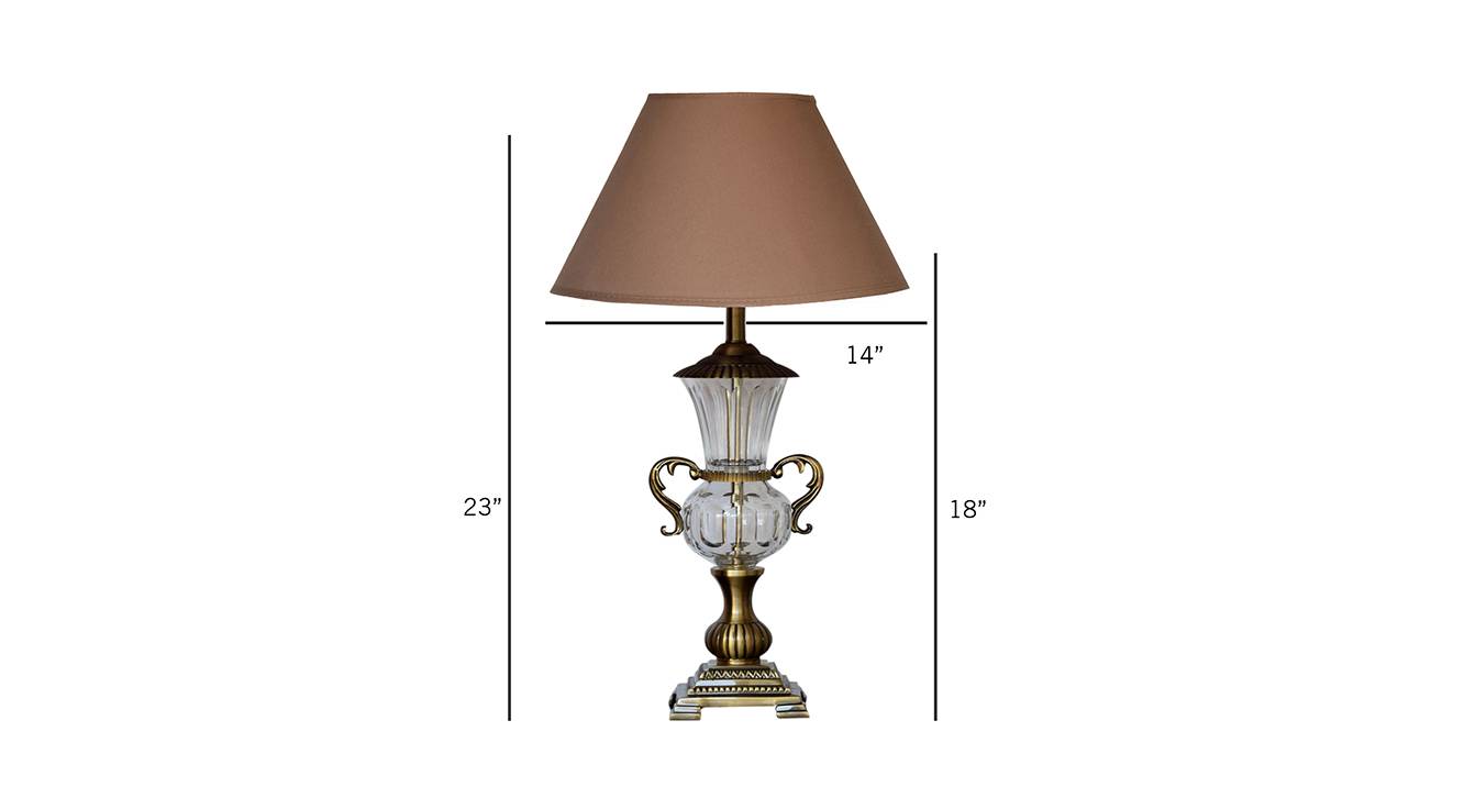 Walt   beige table lamp antique brass 6