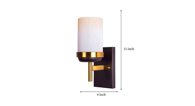 Stirling Wall Lamp (Frosted White & Brass) by Urban Ladder - Design 1 Dimension - 410604