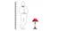 Vladimir Table Lamp (Antique Brass, Cotton Shade Material, Maroon Shade Colour) by Urban Ladder - Design 1 Dimension - 410609