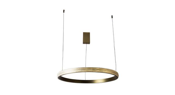 Camille Hanging Lamp (Brass, Brass Shade Colour, Aluminium Shade Material) by Urban Ladder - Front View Design 1 - 410720