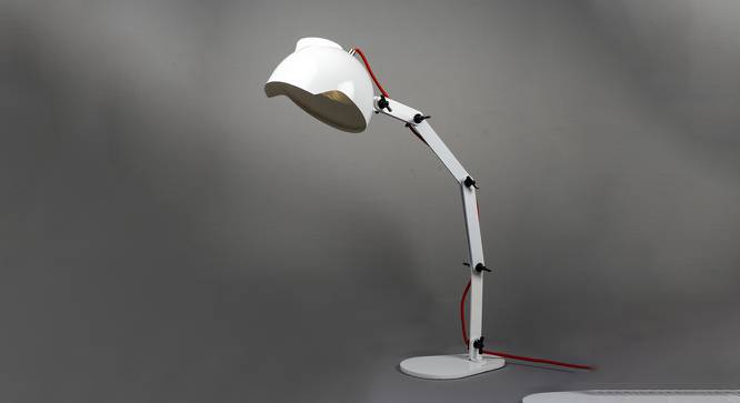 Dylan Table Lamp (White, White Shade Colour, Metal Shade Material) by Urban Ladder - Cross View Design 1 - 410728
