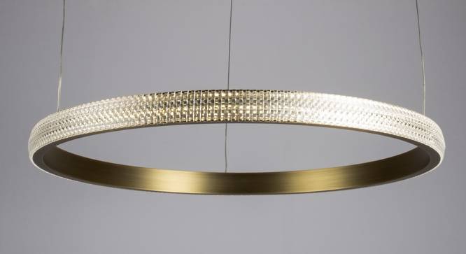 Camille Hanging Lamp (Brass, Brass Shade Colour, Aluminium Shade Material) by Urban Ladder - Cross View Design 1 - 410742
