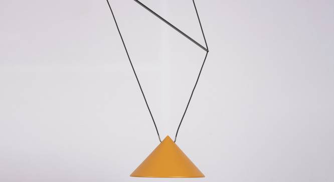 Elias Hanging Lamp (Orange, Orange Shade Colour, Aluminium Shade Material) by Urban Ladder - Cross View Design 1 - 410745