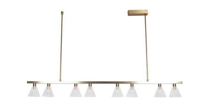 Ismael Hanging Lamp (Gold, Gold Shade Colour, Aluminium Shade Material) by Urban Ladder - Front View Design 1 - 410821