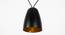 Hamza Hanging Lamp (Black, Black Shade Colour, Aluminium Shade Material) by Urban Ladder - Design 1 Side View - 410862