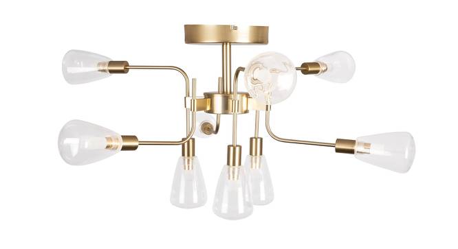 Mathias Chandelier (Brushed Gold) by Urban Ladder - Front View Design 1 - 410908