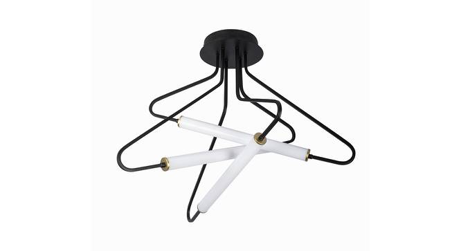 Nael Hanging Lamp (Black & Gold, Black & Gold Shade Colour, Metal & Acrylic Shade Material) by Urban Ladder - Front View Design 1 - 410910