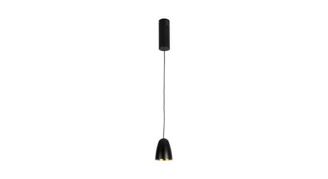 Sasha Hanging Lamp (Black, Black Shade Colour, Aluminium Shade Material) by Urban Ladder - Front View Design 1 - 410925