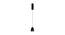 Sasha Hanging Lamp (Black, Black Shade Colour, Aluminium Shade Material) by Urban Ladder - Front View Design 1 - 410925