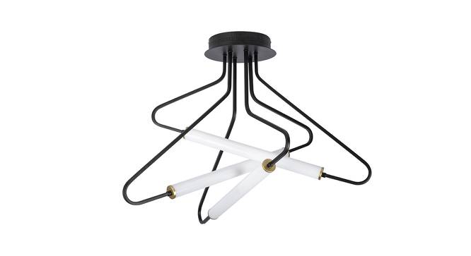 Nael Hanging Lamp (Black & Gold, Black & Gold Shade Colour, Metal & Acrylic Shade Material) by Urban Ladder - Cross View Design 1 - 410932