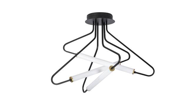 Nael Hanging Lamp (Black & Gold, Black & Gold Shade Colour, Metal & Acrylic Shade Material) by Urban Ladder - Cross View Design 1 - 410933